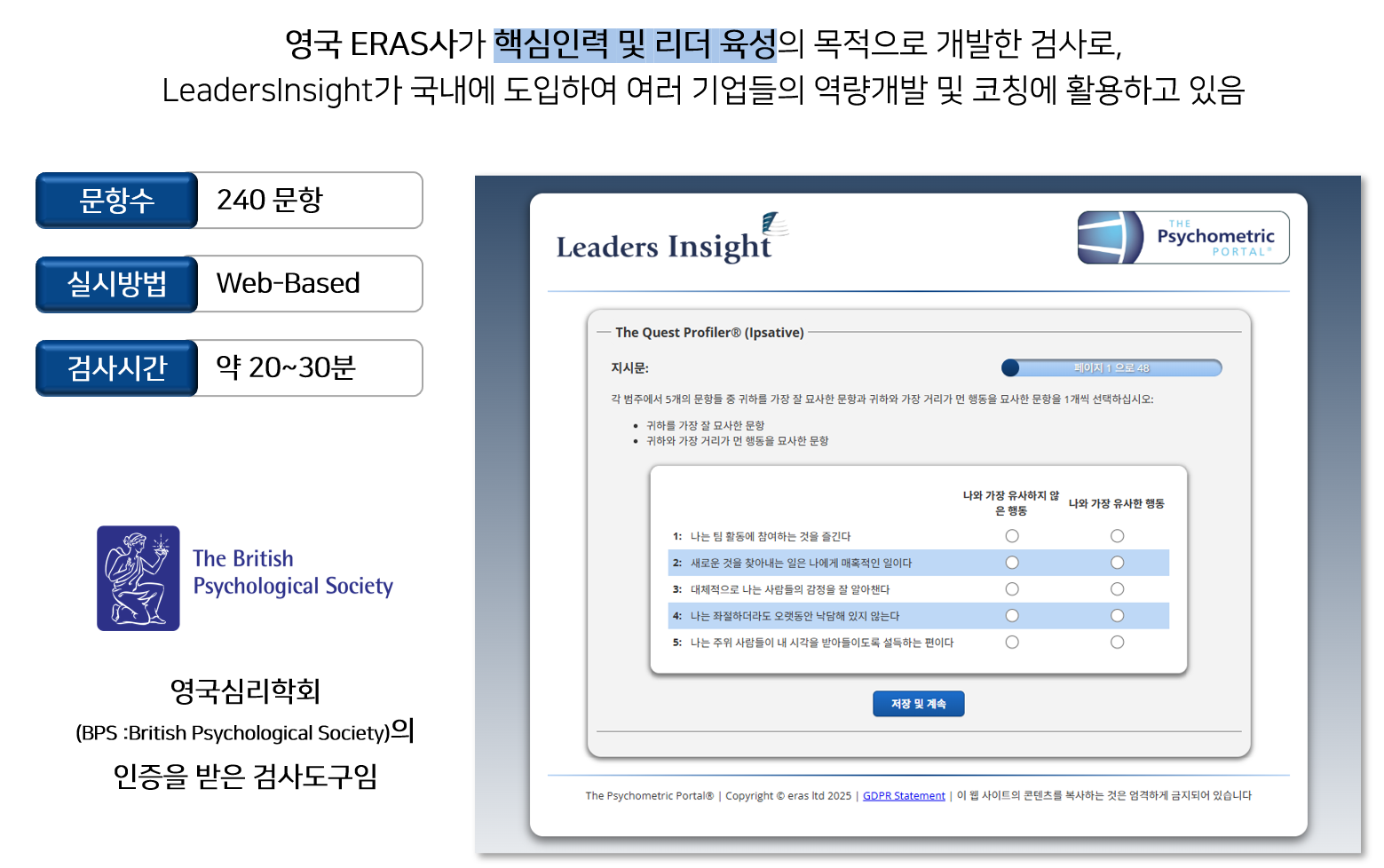영국심리학회 인증! The Quest Profiler®를 활용한 성격과 자기이해 워크숍 진행 사진 2