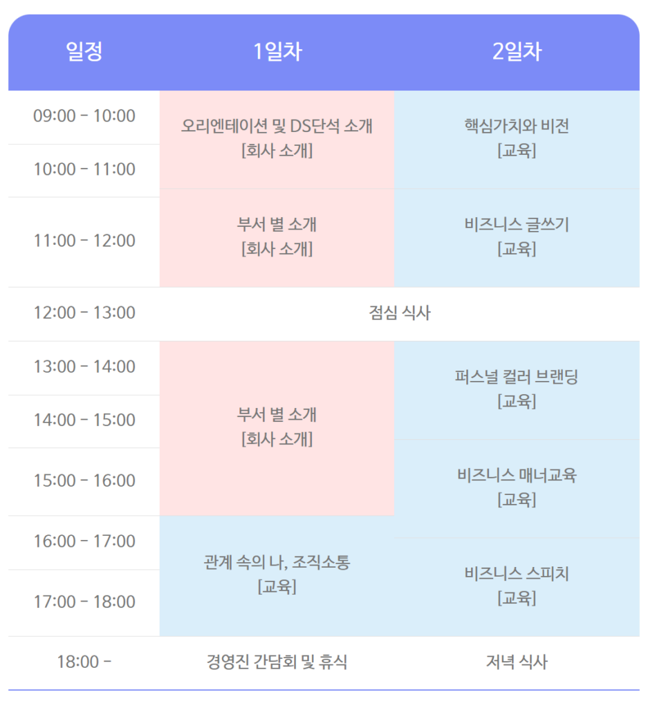 신입사원 3박 4일 워크샵 이미지 1