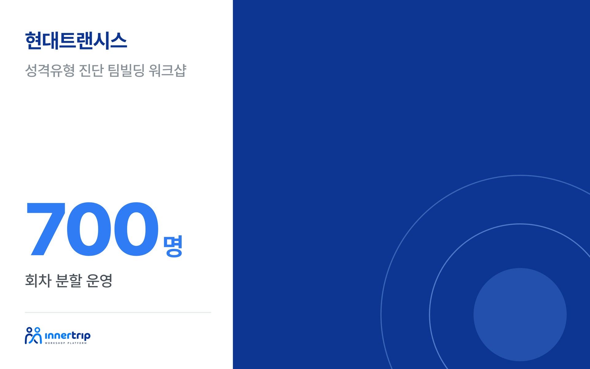 성격유형 진단 팀빌딩 워크샵 700명 운영 대표 이미지